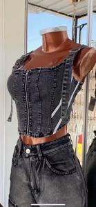 Nouveau Jean Cargo Femme 2025 Taille Haute Ample Vintage Respirant Été Multi-Poches Effet Délavé Denim Streetwear Quotidien - Product Image 5
