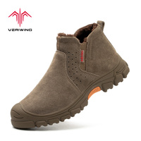 Chaussures de sécurité pour hommes de haute qualité, anti-écrasement et anti-perforation, bottes de sécurité chaudes pour l'hiver, idéales pour le soudage