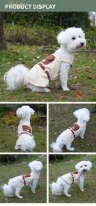 Maychan เสื้อสุนัขสำหรับสัตว์เลี้ยงผ้าฝ้ายน่ารักสีทึบเสื้อสุนัขแฟชั่นใส่สบายมีกระเป๋า - Product Image 5