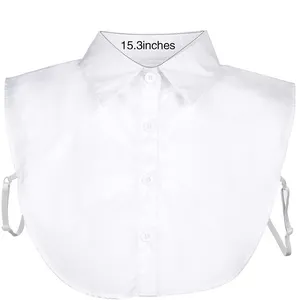 분리형 칼라 여성 나비 넥타이 셔츠 스팽글 모티브 칼라 코너 셔츠