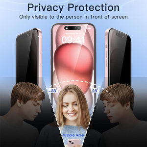 For 13/14/15/16/17 Pro Max Privacy Tempered Glass <strong>Screen</strong> <strong>Protector</strong> 28AG Matte Anti-Spy 9H Hardness 2.5D Curved Edge - Product Image 2