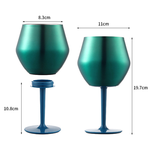 Độc đáo barware kim loại thép không gỉ đôi tường chân không cách nhiệt rượu vang đỏ thủy tinh cốc cốc cốc uống - Product Image 5