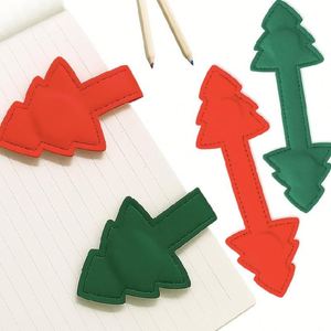Christmas Tree Shaped Magnetic <b>Bookmark</b> PU Leather Reading Marker Page Clip Holder for Books & Journals - Product Image 2