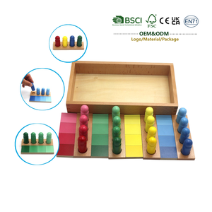 ของเล่นเจ็ทมอนเตสซอรี่ ของเล่นเสริมพัฒนาการทางประสาทสัมผัสอเนกประสงค์ ของเล่นเสริมสร้างสติปัญญา ของเล่นฝึกการจับคู่สี ของเล่นไม้เสริมพัฒนาการ - Product Image 1
