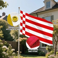 Drapeau de Bremen personnalisé de haute qualité 3x5ft (90x150cm) – Bannière de défilé allemande pour événements publics et affichages robustes
