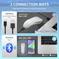 Escáner de Microchip para Mascotas con Bluetooth NETUM RFID C200, Lector de Microchip EMID Inalámbrico Portátil Pequeño, Lector RFID de Mano sin Contacto
