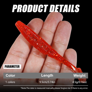 9.5cm 6 cái/túi mềm wobblers Mồi Câu Cá Worm Mồi câu cá mồi mái chèo đuôi Shad thu hút loại mới mềm mồi - Product Image 2