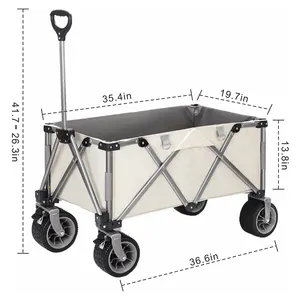 Chariot pliable de Camping pique-nique, chariot de plage, accessoire pliable, pour le jardin en plein air