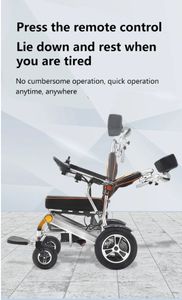 Fauteuil roulant électrique médical télécommandé voiture en fauteuil roulant électrique pliante en alliage d'aluminium pour les personnes âgées pliable léger - Product Image 6