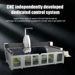 Mingke 5+1 Achsen Granit-Brückensäge PLC-Motor Stein-Schrägschneidemaschine Marmor-Fliesen Küchenarbeitsplatte 3200x2000mm Arbeitsfläche - Product Image 3