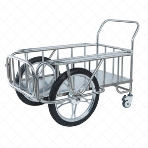 Qufu Yuchen All Stainless Steel Delivery Cart 1080*810*660mm Medical Hospital <b>Trolley</b> - Product Image 1