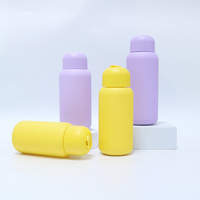 Botella de HDPE Mate de Lujo con Impresión Personalizada para Champú y Loción, Botella Redonda para Loción, Venta al por Mayor para Tiendas en Línea