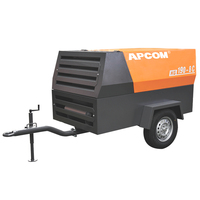 APCOM nueva configuración de aire compresores 185 CFM 145 psi 8bar 48kw 65HP portátil de tornillo compresor de aire diesel 190cfm HG190-8C