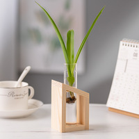 Vase en verre transparent simple pour culture hydroponique d'intérieur, idéal pour le salon