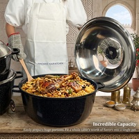 Batterie de cuisine en aluminium moulé sous pression effet granit, 10 pièces, faible MOQ, 44cm, 48cm, 52cm, revêtement céramique antiadhésif, ensemble extra large en aluminium effet granit