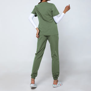 Divise Ospedaliere Traspiranti in Spandex di Alta Qualità, Set di Uniformi per Infermieri, Produzione OEM all'Ingrosso, Divise da <span class=keywords><strong>Medico</strong></span> Stampate per Donne - Product Image 4