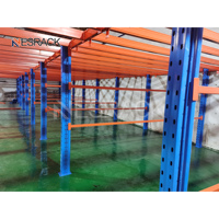 Supports de stockage en acier industriels robustes Systèmes de rayonnage à palettes pour entrepôt Grenier Loft Mezzanine Plates-formes de plancher