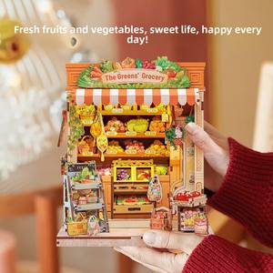 Nuevo Producto: Pequeña Tienda Verde para Parejas, Creativo Juguete de Madera 3D Estereoscópico Hecho a Mano, Modelo de Soporte para Libros para Armar - Product Image 2