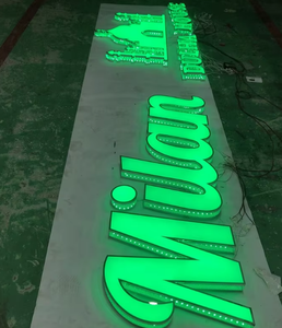 定制3D发光二极管灯道字母标牌户外公司标志商店正面3d定制商业发光二极管标牌 - Product Image 4