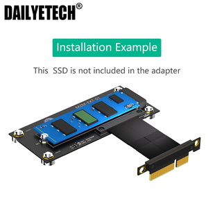 M.2 M Key 转 PCIE 4X 磁吸垫式电源 LED + NVME 转 PCI Express X4 转接线 10CM 适用于 2230 2242 2260 2280 NVME SSD - Product Image 5