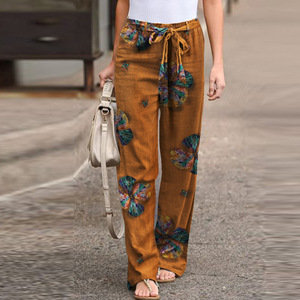 <span class=keywords><strong>Pantaloni</strong></span> da <span class=keywords><strong>donna</strong></span> europei e americani comodi <span class=keywords><strong>in</strong></span> cotone e <span class=keywords><strong>lino</strong></span> stampati Casual <span class=keywords><strong>con</strong></span> <span class=keywords><strong>elastico</strong></span> <span class=keywords><strong>in</strong></span> <span class=keywords><strong>vita</strong></span> tessuto <span class=keywords><strong>in</strong></span> tela traspirante - Product Image 3