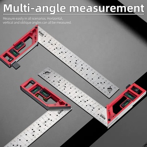 Règle de mesure multi-angles 90/45 degrés, outil manuel, <span class=keywords><strong>équerre</strong></span> <span class=keywords><strong>combinée</strong></span> avec trous pour le travail du bois - Product Image 3