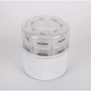 กล่องพลาสติกจัดเก็บยาสำหรับเดินทาง,กล่องพลาสติกทรงกลมมีระบบอัจฉริยะทำงานอัตโนมัติมีช่องใส่ยา7วัน - Product Image 1