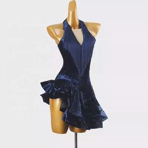 ชุดแข่งขันเต้นลาตินสำหรับผู้หญิง ชุดแสดงโชว์ฝึกซ้อม ผ้าสแปนเด็กซ์ ผ้าไหม/ผ้าฝ้าย สำหรับเต้นชาช่า รัมบ้า แซมบ้า - Product Image 5