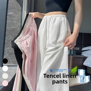<span class=keywords><strong>Pantaloni</strong></span> a gamba larga in <span class=keywords><strong>lino</strong></span> da <span class=keywords><strong>donna</strong></span> Muguyu, <span class=keywords><strong>pantaloni</strong></span> lunghi dritti casual in <span class=keywords><strong>lino</strong></span> e cotone semplici in lyocell 260604006 - Product Image 5