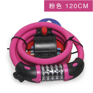 Serrure de vélo à 5 chiffres, <span class=keywords><strong>Code</strong></span> 1200mm x 12mm, antivol, accessoire de sécurité pour vélo, câble en acier, serrure de vélo - Product Image 5