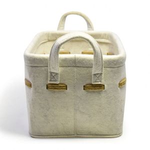 Panier de rangement pliable le plus vendu avec poignée en feutre commodément portable et facilement accessible - Product Image 2