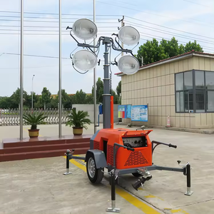 Светодиодная осветительная башня высокой мощности портативная электрическая мачта дизельная световая башня с металлогалогенными лампами используется несколько сценариев - Product Image 3