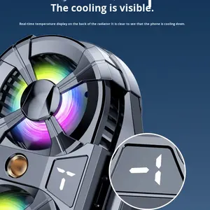 Refroidisseur de téléphone portable dédié au streaming en direct, ultra-silencieux, en alliage d'aluminium, à refroidissement semi-conducteur, avec système Ice Seal Back - Product Image 2