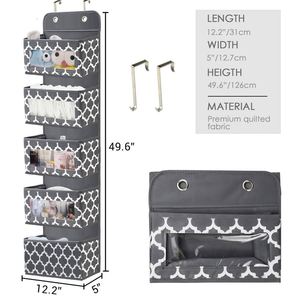 Organisateur suspendu au-dessus de la porte, rangement mural, poche transparente en PVC pour ranger les cosmétiques, la papeterie, les articles divers - Product Image 6