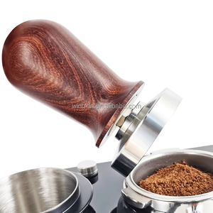 ที่ได้รับการปรับเทียบเอสเปรสโซกาแฟ Tamper 30lb ฤดูใบไม้ผลิโหลดยืดหยุ่นกาแฟ Tamper อลูมิเนียม/ไม้สแตนเลสสตีลค้อน - Product Image 1
