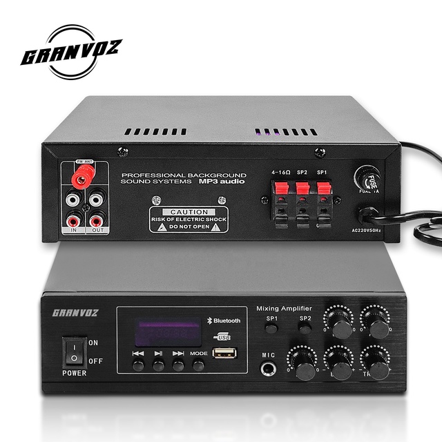 Professional Sound Equipment 50w Amplifier Audio PA System With Mp3 Player, Blue Tooth Remote Control