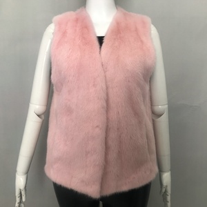 Gilet <span class=keywords><strong>di</strong></span> Lusso Invernale da Donna in Pelliccia <span class=keywords><strong>di</strong></span> <span class=keywords><strong>Visone</strong></span> Senza Maniche con Caldo Bordo Corto in Pelliccia Taglie Forti All'Ingrosso - Product Image 2