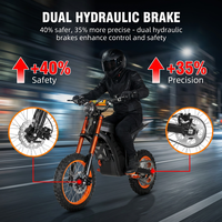 Expédition rapide depuis l'entrepôt américain, Vélo électrique Surron Light Bee X 48V 3200W Peak Mid-Drive 60N.m avec suspension à huile pour adultes, Vélo tout-terrain
