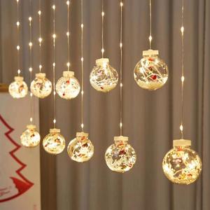 <span class=keywords><strong>2025</strong></span> natale luci <span class=keywords><strong>LED</strong></span> USB alimentazione filo ghiacciolo tenda ornamento per albero esterno decorazione di plastica
