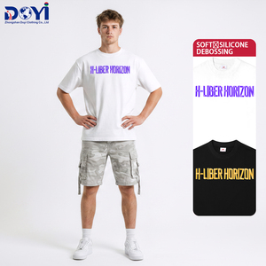 Camiseta de Manga Corta para Hombre, Fluorescente Neón, con Estampado de Letras Geométricas en <span class=keywords><strong>3D</strong></span>, 100% Algodón, Cuello Redondo, Estilo Urbano, Talla Grande - Product Image 1