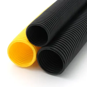 PA6 PP PE electrical flexible corrugated plastic rubber hose conduit tube