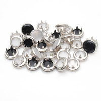Boutons-pression transparents en perle, style à tige, 15 mm, en métal, pour chemises, jeans, sacs à main et accessoires vestimentaires