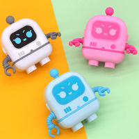 Sello Personalizado con Nombre de Robot para Niños, Sello Automático Fotosensible, Impresión Digital Multicolor, Papelería Escolar Bonita