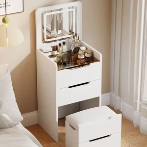 Mueble de Dormitorio Moderno al por Mayor: <span class=keywords><strong>Tocador</strong></span> <span class=keywords><strong>Blanco</strong></span> con Espejo para Maquillaje - Product Image 2