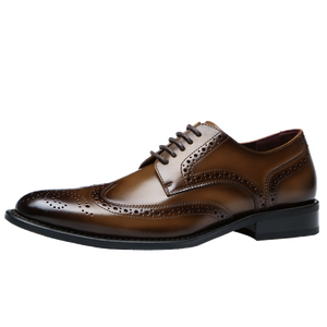 Nuevos Modelos Primavera 2026, Zapatos de Cuero para Hombre, Oxford con Grabado, Elegantes, Formales, para Novio, Cómodos, para Vestir, para Bodas - Product Image 1