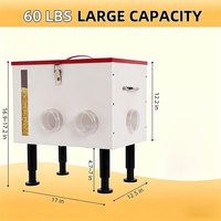 Mangeoire à poulets JH-Mech avec fenêtre de visualisation, 7 ports, capacité de 60 lb, hauteur réglable, grande mangeoire à poulets en acier blanc, automatique