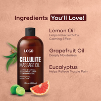 Huile de massage pour le corps à la lavande et au gingembre, huile essentielle biologique pure naturelle pour la relaxation de la peau et la cellulite, soulagement des douleurs musculaires (Nouveau)
