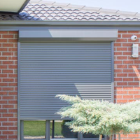 Persiana enrollable retráctil eléctrica de aluminio a prueba de viento automática para seguridad interna para ventanas de apartamento de sala de estar