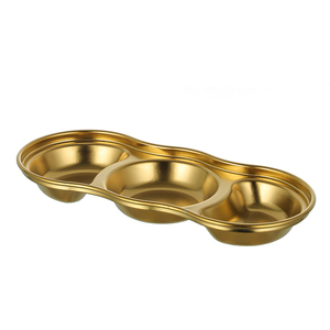 Hàn Quốc 304 thép không gỉ hình chữ nhật Nước Sốt món ăn kim loại nước sốt container nước tương món ăn Bộ đồ ăn BBQ nhà hàng bên nhà - Product Image 6