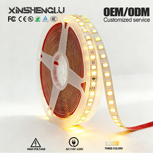 Tira de Luz LED SMD 2835 de Alto Voltaje AC 110V-240V, 120 LED/m, 5M, Flexible, Sin Necesidad de Controlador, 8mm, IP65, Iluminación <span class=keywords><strong>para</strong></span> Gabinetes y Espejos - Product Image 1